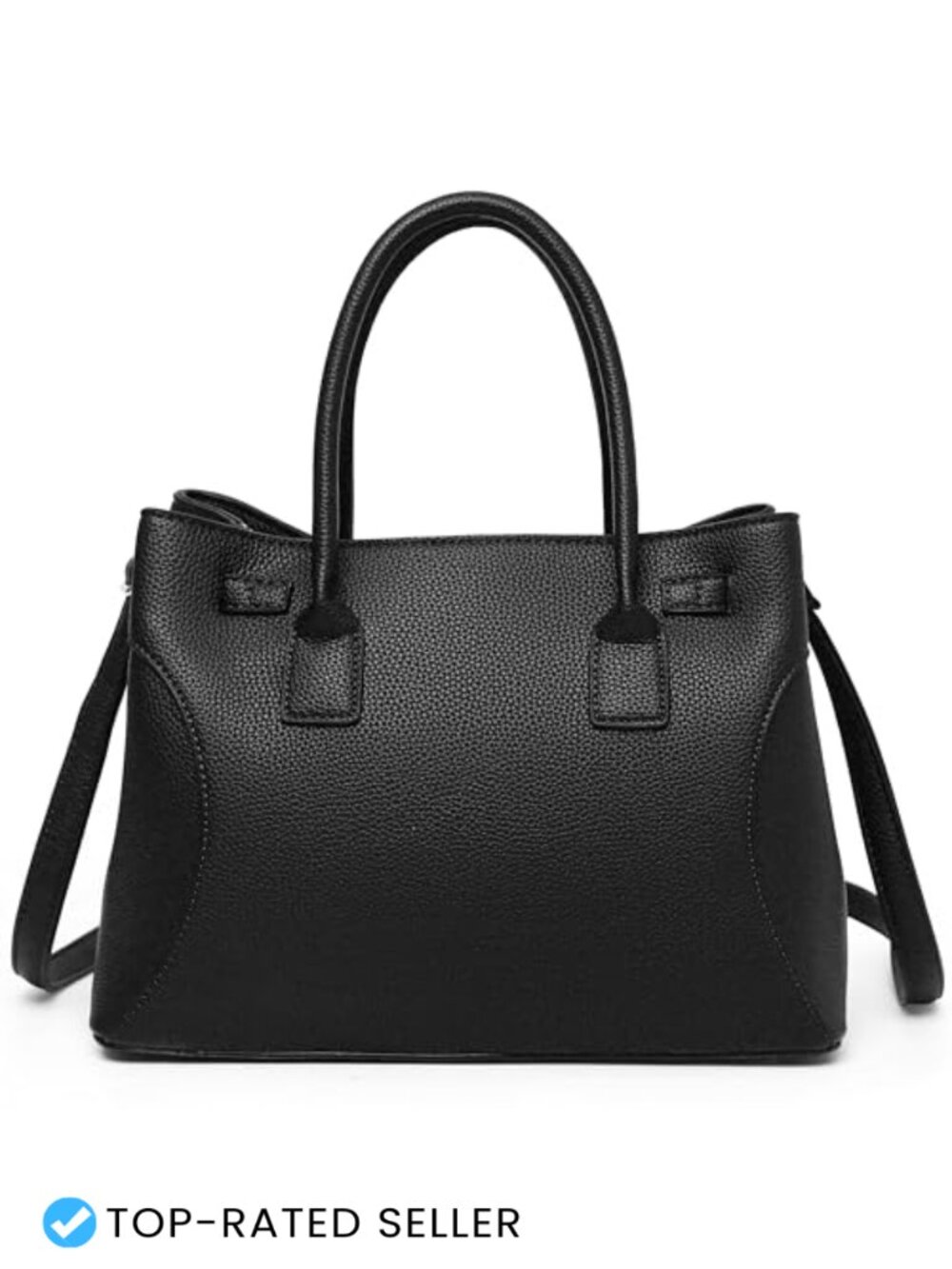 Women's Vegan Leather Top-Handle Satchel Work Tote Crossbody Bag
